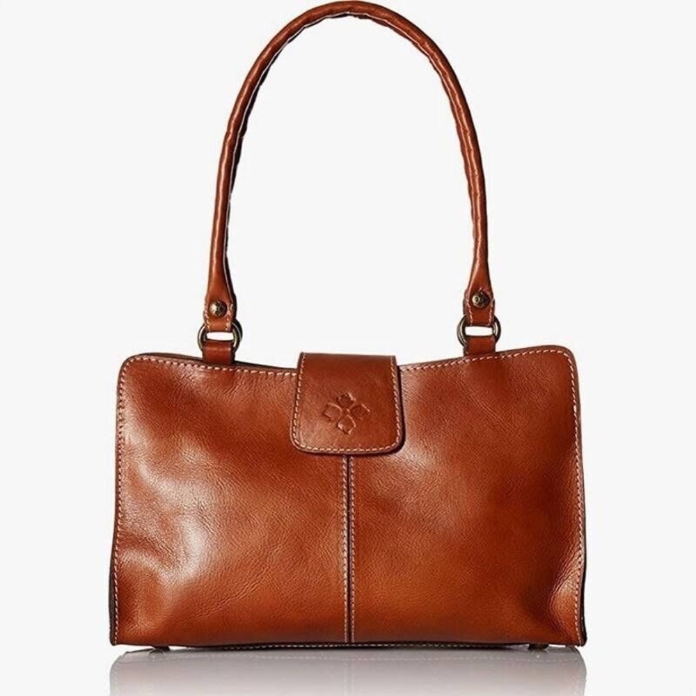 Patricia Nash Rienzo Satche Cognac Brown Leather Bag Purse